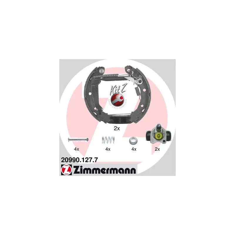Kit de freins arrière (prémontés) ZIMMERMANN 20990.127.7