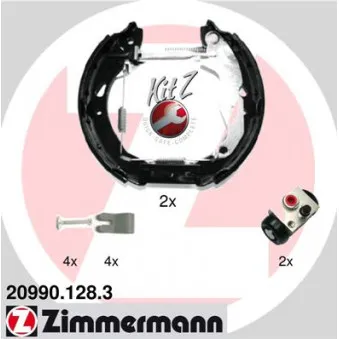 Kit de freins arrière (prémontés) ZIMMERMANN 20990.128.3