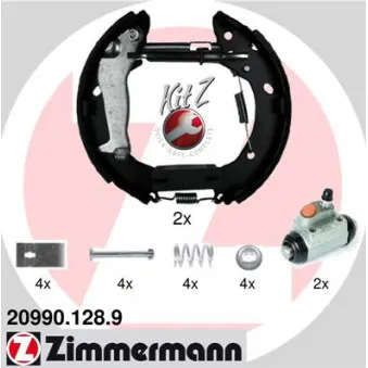 Kit de freins arrière (prémontés) ZIMMERMANN 20990.128.8