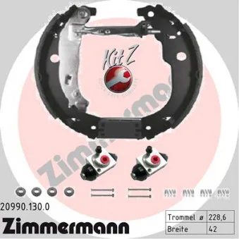 Kit de freins arrière (prémontés) ZIMMERMANN 20990.130.0