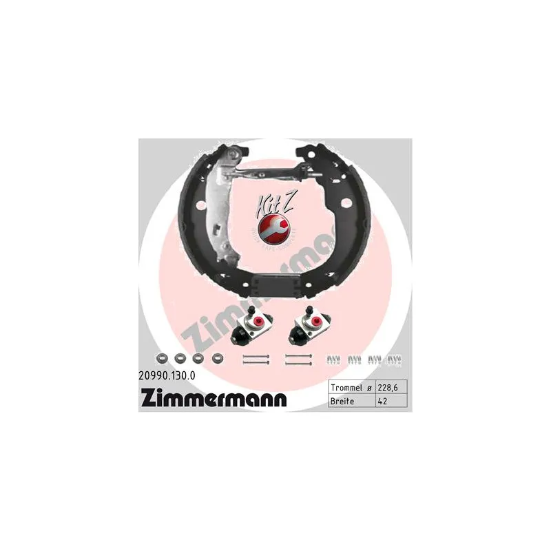 Kit de freins arrière (prémontés) ZIMMERMANN 20990.130.0