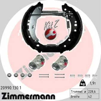 Kit de freins arrière (prémontés) ZIMMERMANN 20990.130.1