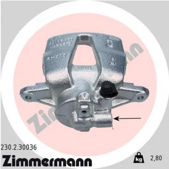 Étrier de frein avant droit ZIMMERMANN 230.2.30036
