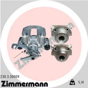Étrier de frein arrière gauche ZIMMERMANN 230.3.30009