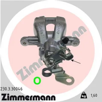 Étrier de frein arrière gauche ZIMMERMANN 230.3.30046