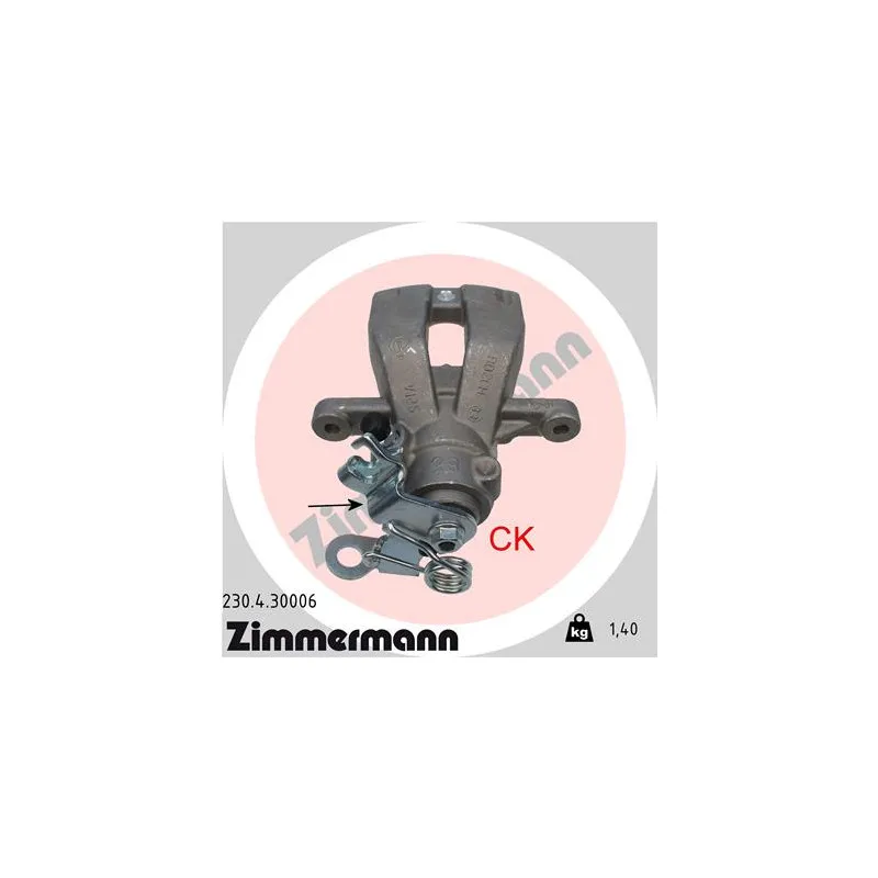 Étrier de frein arrière droit ZIMMERMANN 230.4.30006