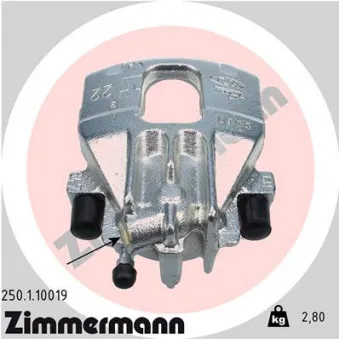 Étrier de frein avant gauche ZIMMERMANN 250.1.10019