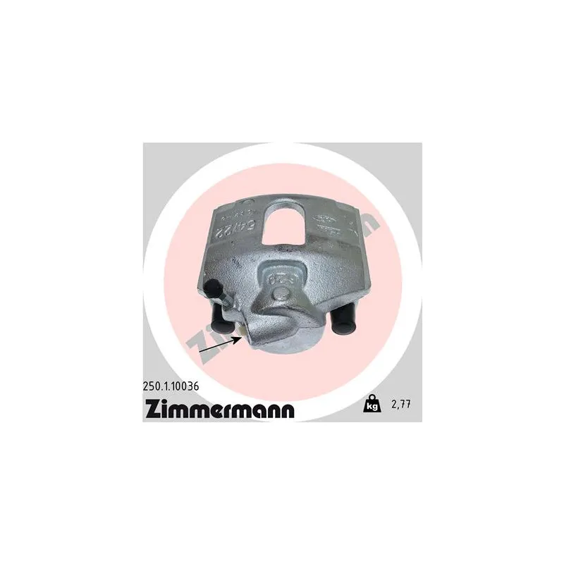 Étrier de frein avant gauche ZIMMERMANN 250.1.10036