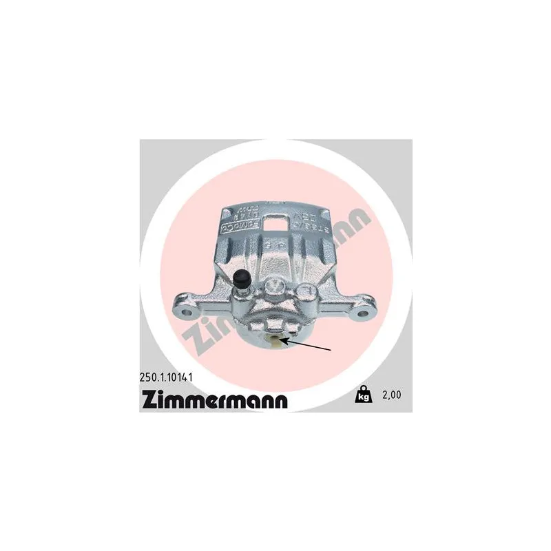 Étrier de frein avant gauche ZIMMERMANN 250.1.10141