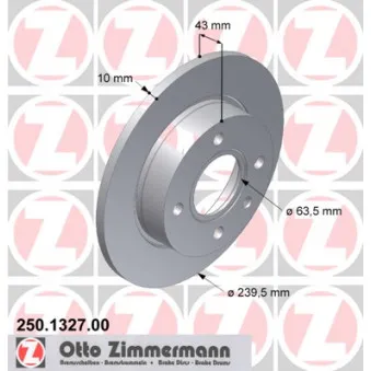 Jeu de 2 disques de frein avant ZIMMERMANN