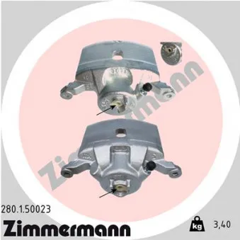 Étrier de frein avant gauche ZIMMERMANN 280.1.50023