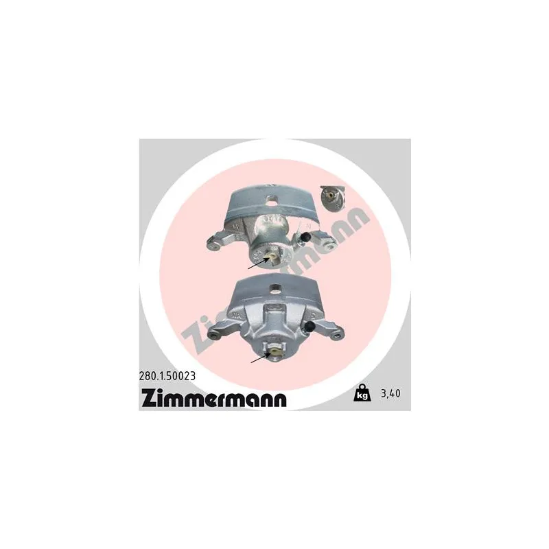 Étrier de frein avant gauche ZIMMERMANN 280.1.50023
