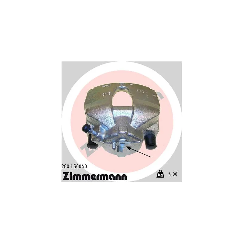 Étrier de frein avant gauche ZIMMERMANN 280.1.50040