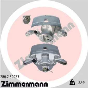 Étrier de frein avant droit ZIMMERMANN 280.2.50023