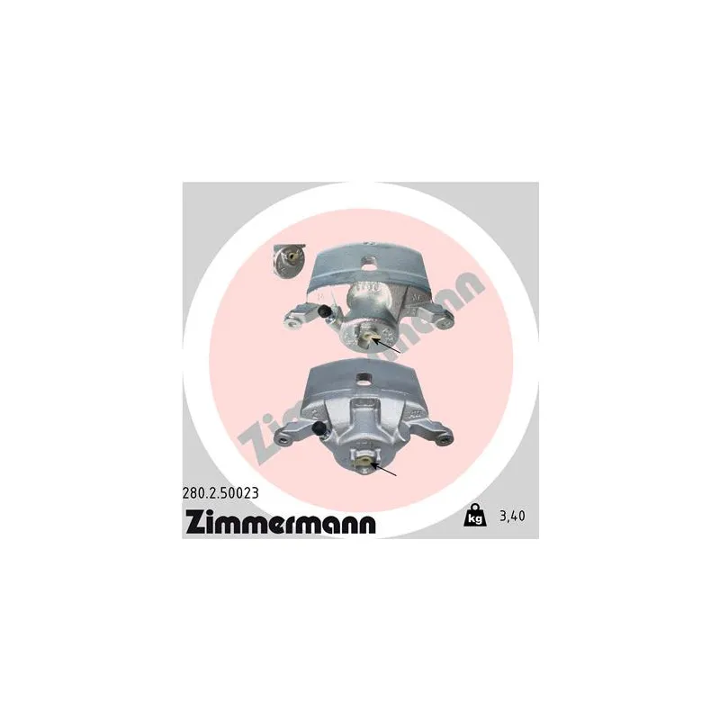 Étrier de frein avant droit ZIMMERMANN 280.2.50023