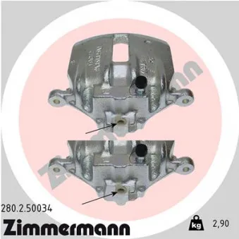 Étrier de frein avant droit ZIMMERMANN 280.2.50034