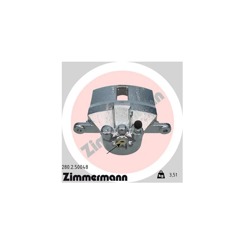 Étrier de frein avant droit ZIMMERMANN 280.2.50048
