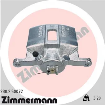 Étrier de frein avant droit ZIMMERMANN 280.2.50072