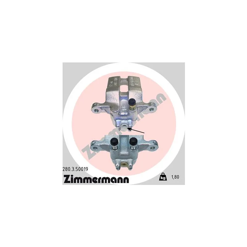 Étrier de frein arrière gauche ZIMMERMANN 280.3.50019