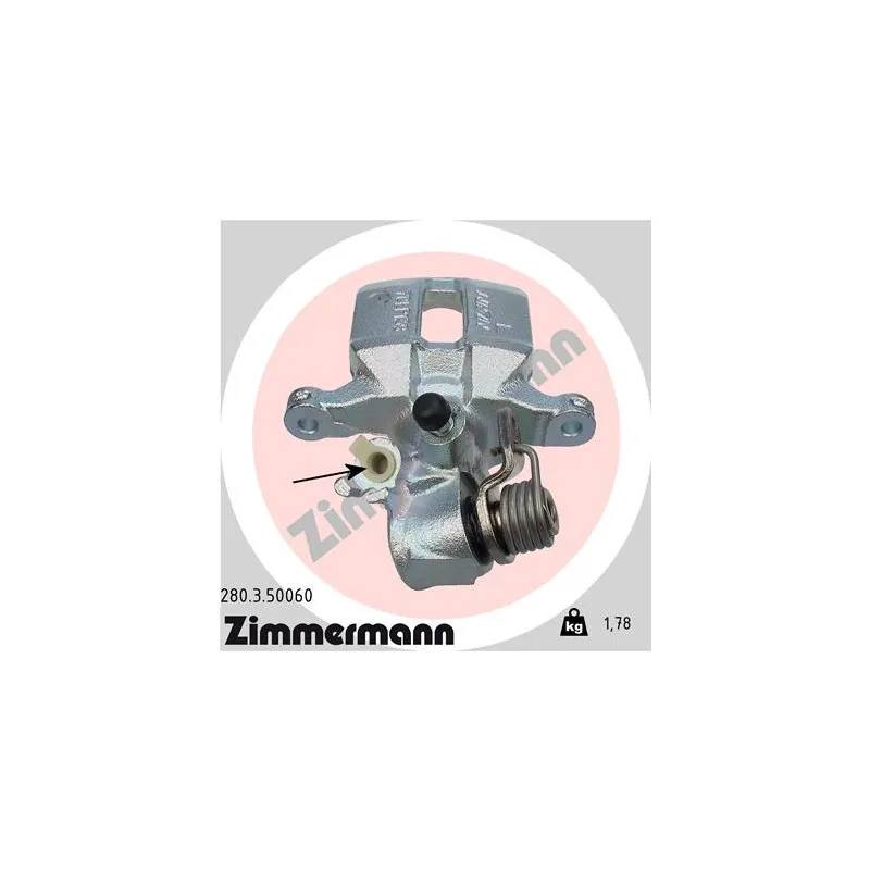 Étrier de frein arrière gauche ZIMMERMANN 280.3.50060