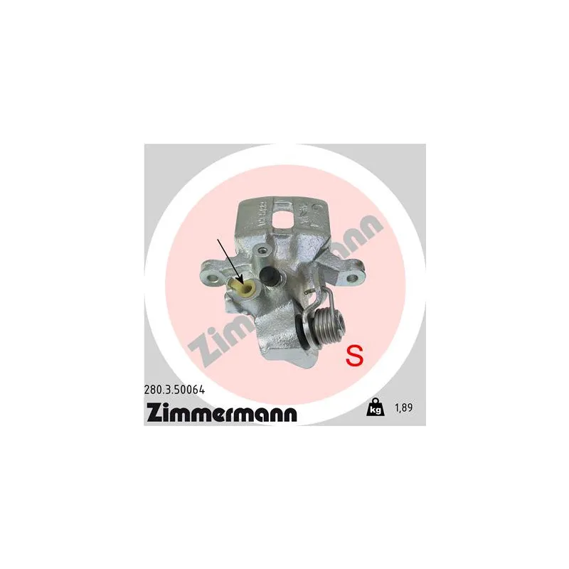 Étrier de frein arrière gauche ZIMMERMANN 280.3.50064