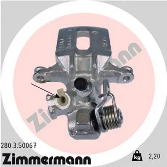 Étrier de frein arrière gauche ZIMMERMANN 280.3.50067