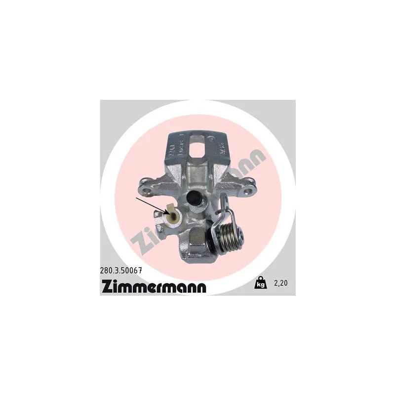 Étrier de frein arrière gauche ZIMMERMANN 280.3.50067