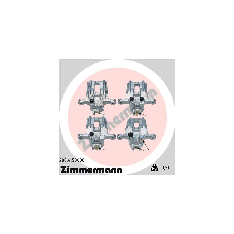 Étrier de frein arrière droit ZIMMERMANN 280.4.50000