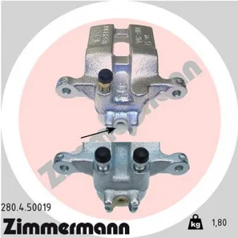 Étrier de frein arrière droit ZIMMERMANN 280.4.50019