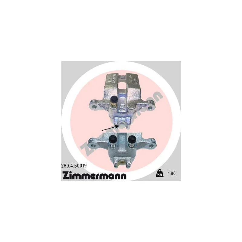 Étrier de frein arrière droit ZIMMERMANN 280.4.50019