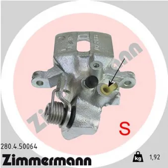 Étrier de frein arrière droit ZIMMERMANN 280.4.50064