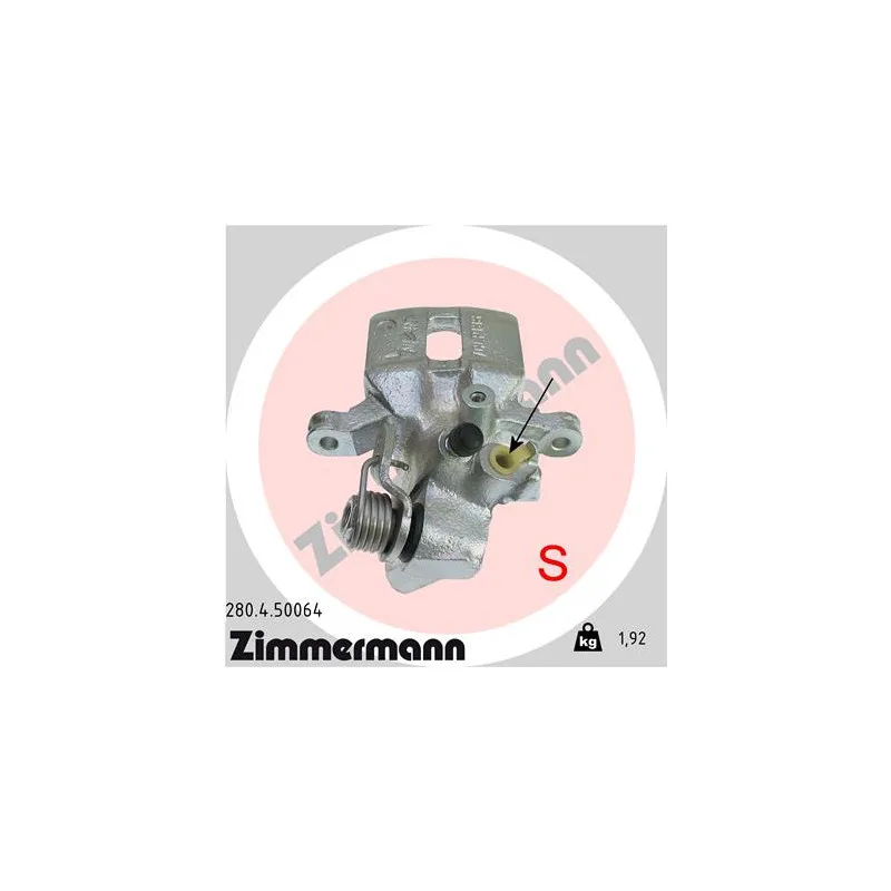 Étrier de frein arrière droit ZIMMERMANN 280.4.50064