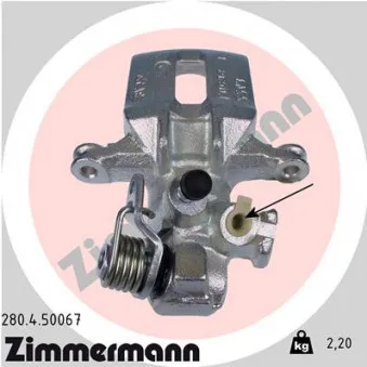 Étrier de frein arrière droit ZIMMERMANN 280.4.50067