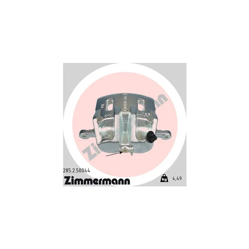 Étrier de frein avant droit ZIMMERMANN 285.2.50044