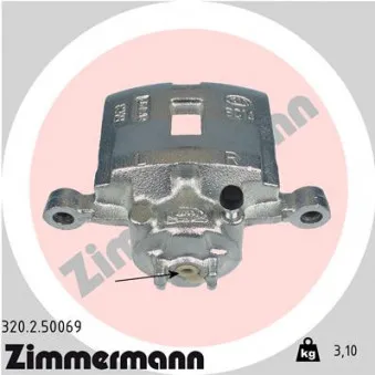 Étrier de frein avant droit ZIMMERMANN 320.2.50069