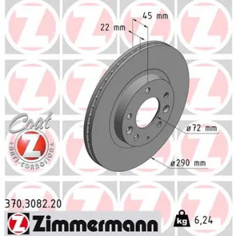 Jeu de 2 disques de frein avant ZIMMERMANN