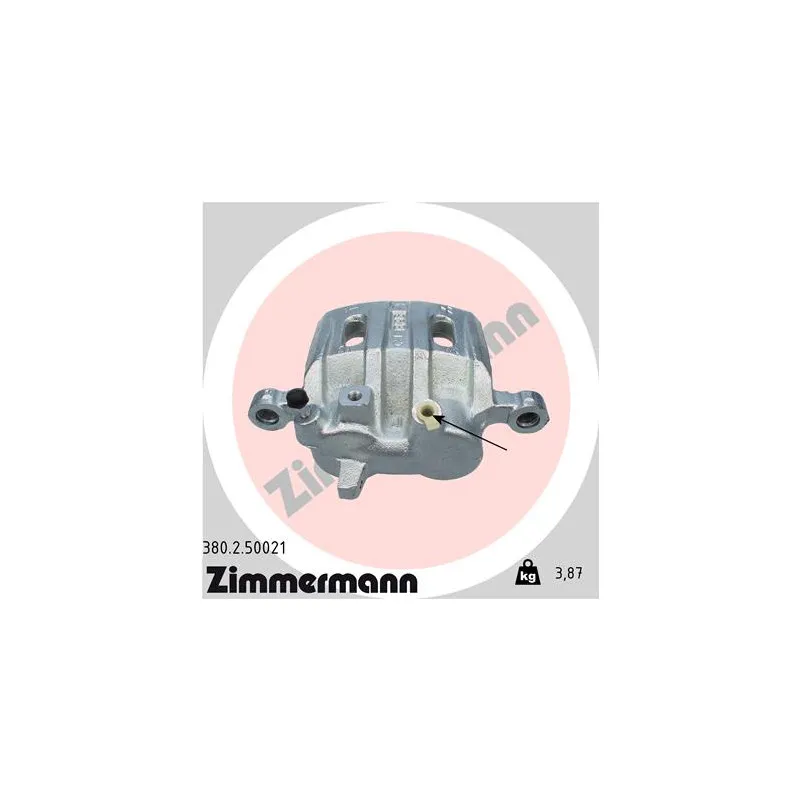 Étrier de frein avant droit ZIMMERMANN 380.2.50021