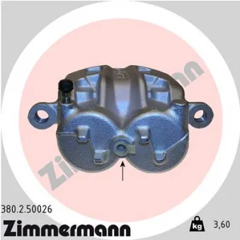 Étrier de frein avant droit ZIMMERMANN 380.2.50026