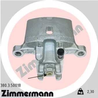 Étrier de frein arrière gauche ZIMMERMANN 380.3.50018