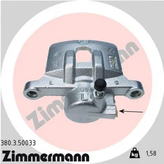 Étrier de frein arrière gauche ZIMMERMANN 380.3.50033