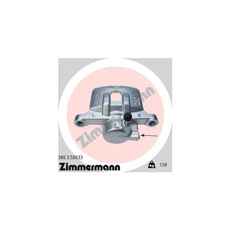 Étrier de frein arrière gauche ZIMMERMANN 380.3.50033