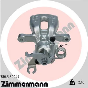 Étrier de frein arrière gauche ZIMMERMANN 380.3.50047