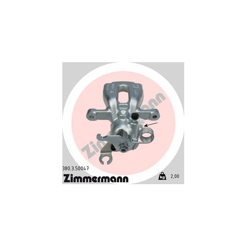 Étrier de frein arrière gauche ZIMMERMANN 380.3.50047