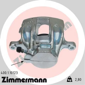 Étrier de frein avant gauche ZIMMERMANN 400.1.10123