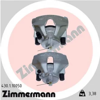 Étrier de frein avant gauche ZIMMERMANN 430.1.10050