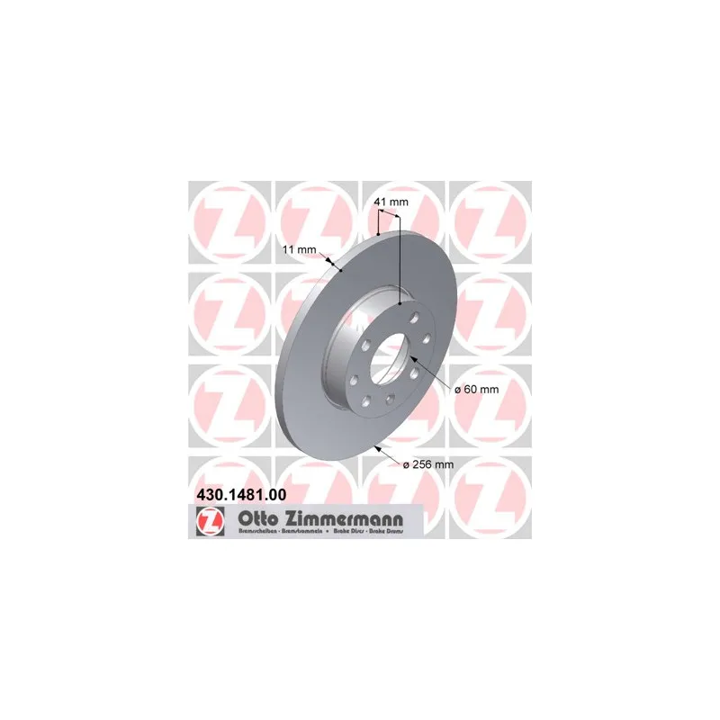 Jeu de 2 disques de frein avant ZIMMERMANN 430.1481.00