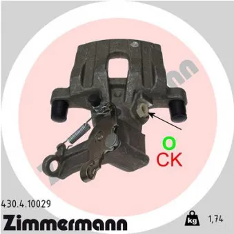 Étrier de frein arrière droit ZIMMERMANN 430.4.10029