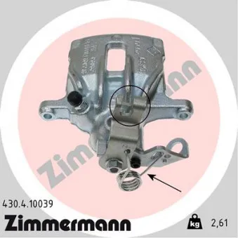 Étrier de frein arrière droit ZIMMERMANN 430.4.10039