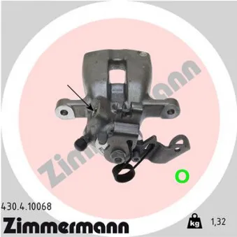 Étrier de frein arrière droit ZIMMERMANN 430.4.10068