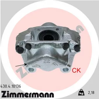 Étrier de frein arrière droit ZIMMERMANN 430.4.10136